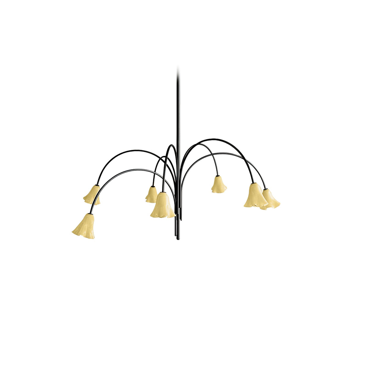 Petalia Blossom Chandelier – Floral Glass Pendant Light for Dining Room and Living Room