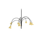 Petalia Blossom Chandelier – Floral Glass Pendant Light for Dining Room and Living Room