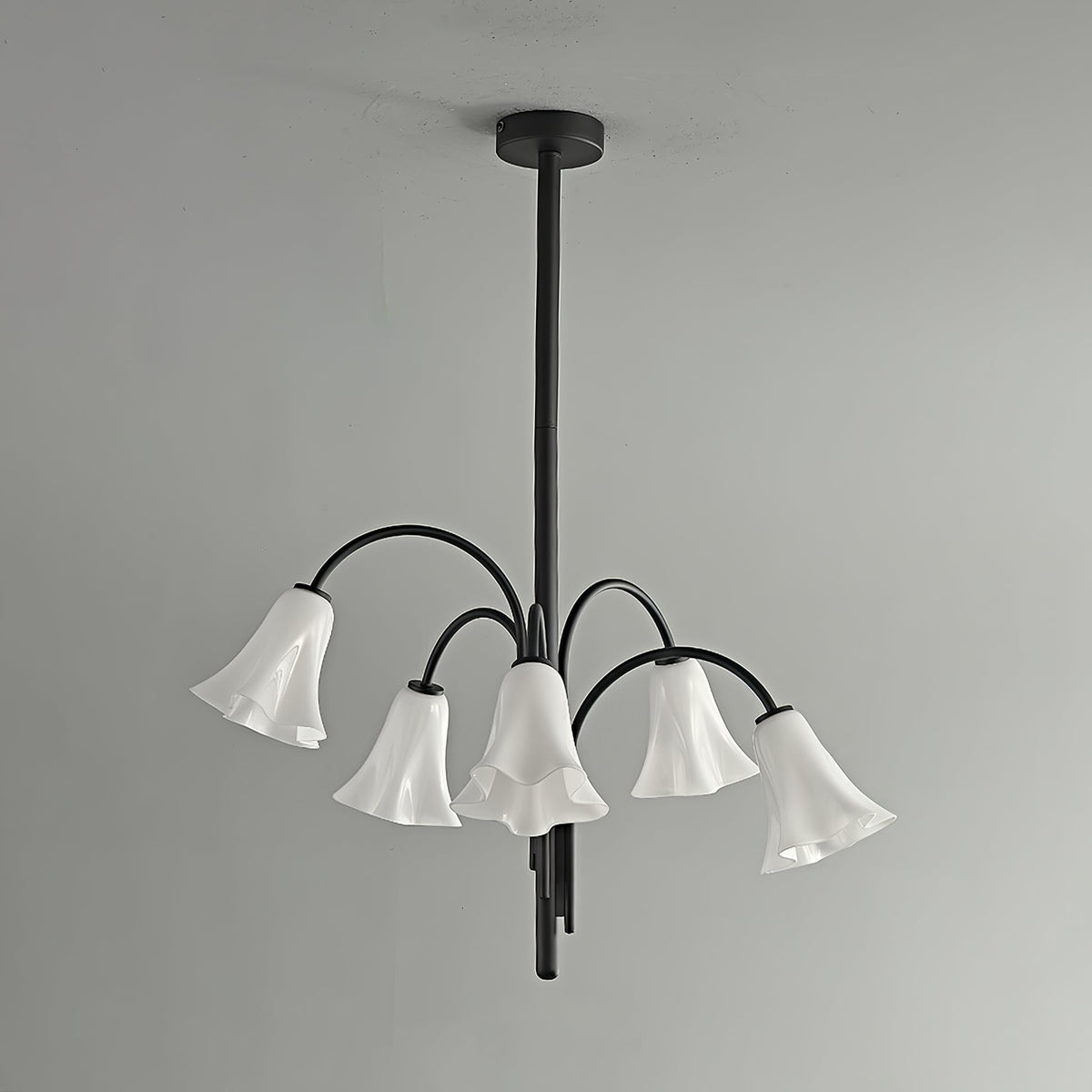 Petalia Blossom Chandelier – Floral Glass Pendant Light for Dining Room and Living Room