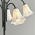 Petalia Blossom Chandelier – Floral Glass Pendant Light for Dining Room and Living Room