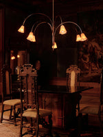 Petalia Blossom Chandelier – Floral Glass Pendant Light for Dining Room and Living Room