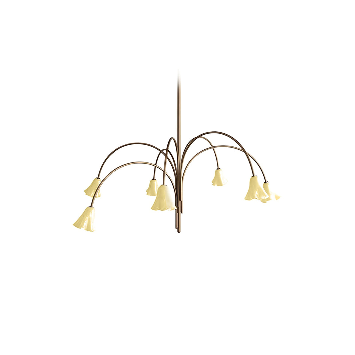 Petalia Blossom Chandelier – Floral Glass Pendant Light for Dining Room and Living Room