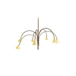 Petalia Blossom Chandelier – Floral Glass Pendant Light for Dining Room and Living Room