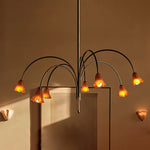 Petalia Blossom Chandelier – Floral Glass Pendant Light for Dining Room and Living Room
