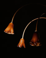 Petalia Blossom Chandelier – Floral Glass Pendant Light for Dining Room and Living Room