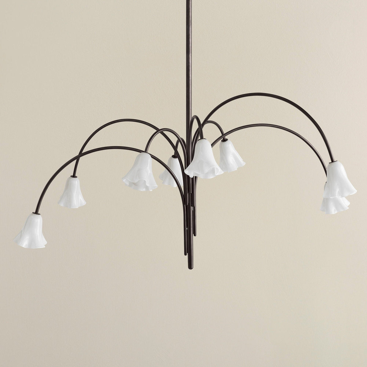 Petalia Blossom Chandelier – Floral Glass Pendant Light for Dining Room and Living Room