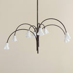 Petalia Blossom Chandelier – Floral Glass Pendant Light for Dining Room and Living Room