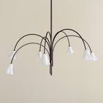 Petalia Blossom Chandelier – Floral Glass Pendant Light for Dining Room and Living Room