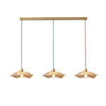 Petaline Trio Pendant Light – Three Glass Shades in Pink, Amber & Green