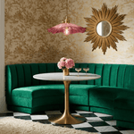 Petaline Trio Pendant Light – Three Glass Shades in Pink, Amber & Green