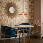 Petaline Trio Pendant Light – Three Glass Shades in Pink, Amber & Green