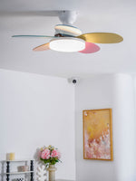 Petalo Six-Blade Wooden Ceiling Fan with Integrated LED Light
