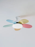 Petalo Six-Blade Wooden Ceiling Fan with Integrated LED Light