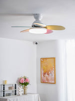Petalo Six-Blade Wooden Ceiling Fan with Integrated LED Light