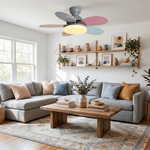 Petalo Six-Blade Wooden Ceiling Fan with Integrated LED Light