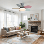 Petalo Six-Blade Wooden Ceiling Fan with Integrated LED Light