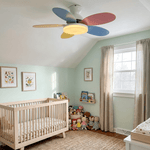 Petalo Six-Blade Wooden Ceiling Fan with Integrated LED Light