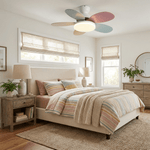 Petalo Six-Blade Wooden Ceiling Fan with Integrated LED Light