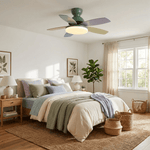 Petalo Six-Blade Wooden Ceiling Fan with Integrated LED Light