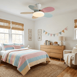 Petalo Six-Blade Wooden Ceiling Fan with Integrated LED Light