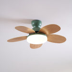 Petalo Six-Blade Wooden Ceiling Fan with Integrated LED Light