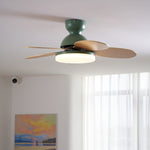 Petalo Six-Blade Wooden Ceiling Fan with Integrated LED Light