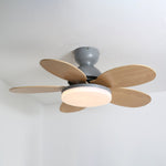 Petalo Six-Blade Wooden Ceiling Fan with Integrated LED Light