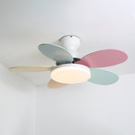 Petalo Six-Blade Wooden Ceiling Fan with Integrated LED Light