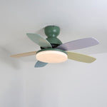 Petalo Six-Blade Wooden Ceiling Fan with Integrated LED Light