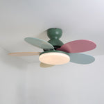 Petalo Six-Blade Wooden Ceiling Fan with Integrated LED Light