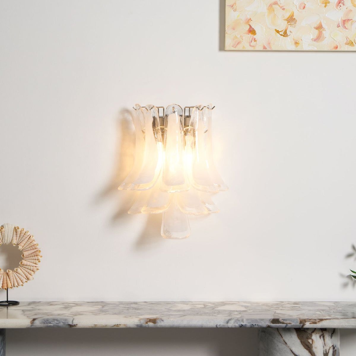 Petalo Glass Wall Light | Hand-Blown Murano-Style Sconce