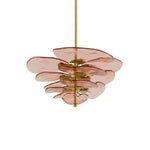 Petals Glass Chandelier – Hand-Blown Art Glass Pendant Light in Gold