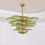 Petals Glass Chandelier – Hand-Blown Art Glass Pendant Light in Gold