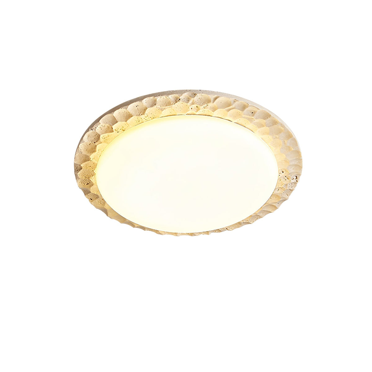 Petra Travertine LED Ceiling Light – Modern Flush Mount for Bedroom & Living Room