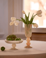 Petra Onyx Marble Pedestal Tray – Decorative Catchall Bowl