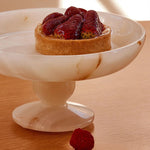 Petra Onyx Marble Pedestal Tray – Decorative Catchall Bowl