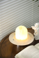 Petrified Alabaster Table Lamp – Sculptural LED Accent Light for Modern Interiors