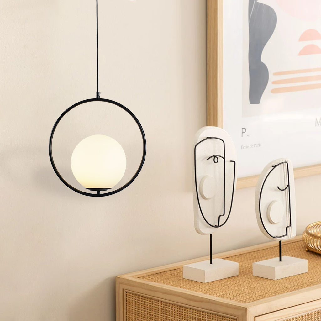 Modern Frosted Glass Ball Chandelier