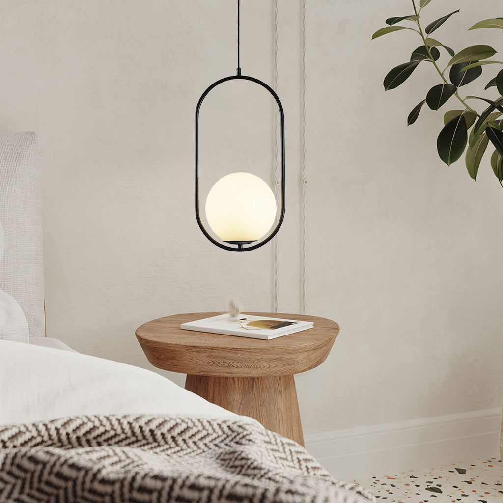 Modern Frosted Glass Ball Chandelier