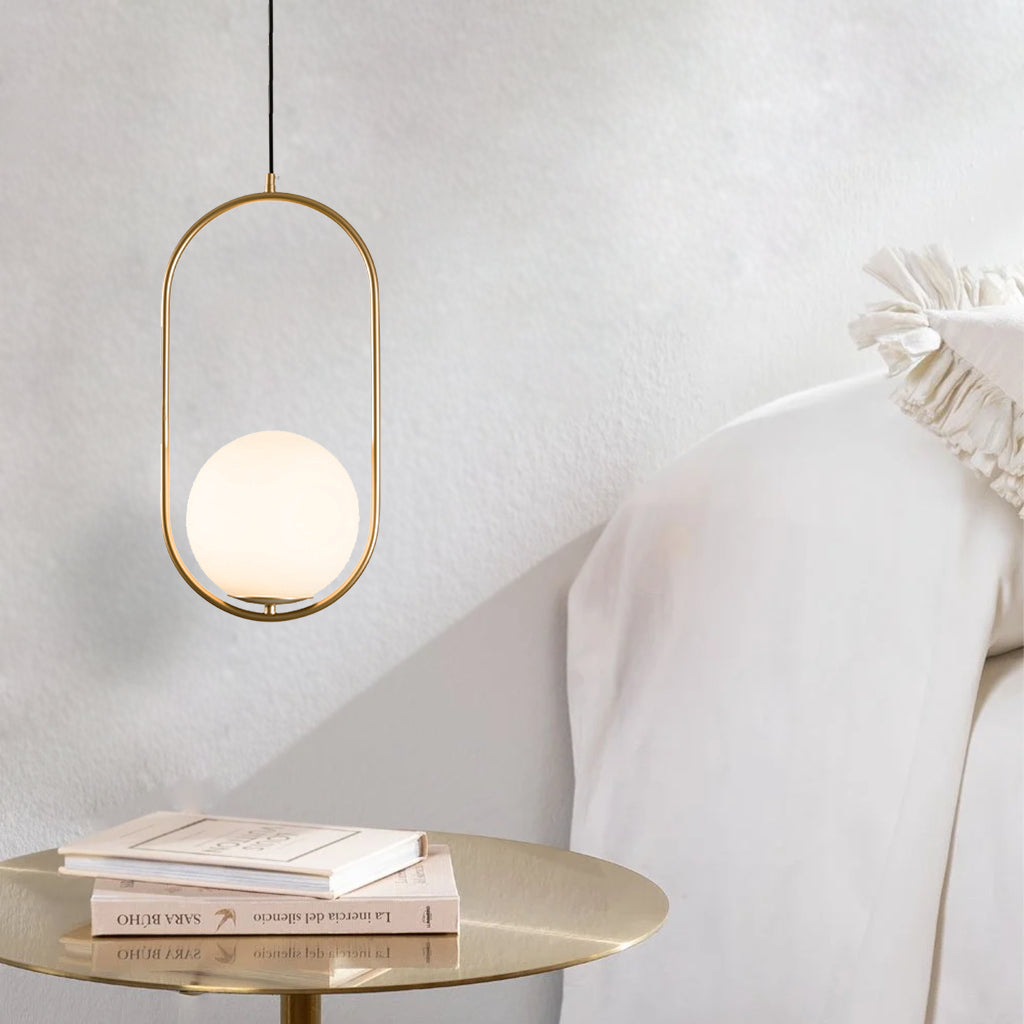 Modern Frosted Glass Ball Chandelier