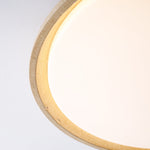 Aureum Edge Ceiling Light in Yellow Travertine — Modern Flush Mount LED