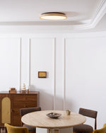 Aureum Edge Ceiling Light in Yellow Travertine — Modern Flush Mount LED