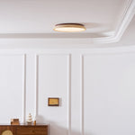 Aureum Edge Ceiling Light in Yellow Travertine — Modern Flush Mount LED