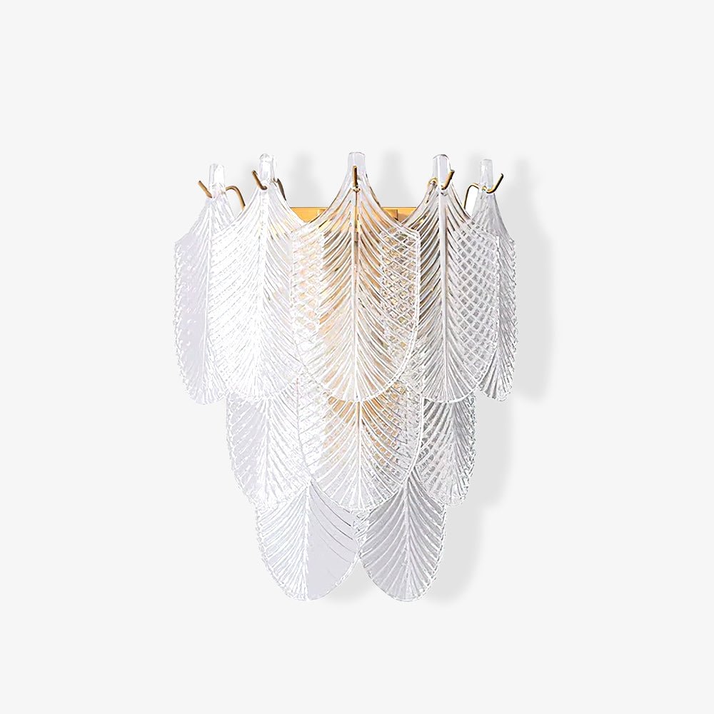 Piemonte Plug-in Wall Sconce — Textured Glass & Antique Brass