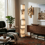 Pillar Alabaster Floor Lamp — Sculptural Glowing Stone Column for Modern Interiors