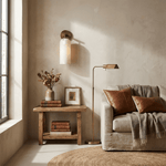 Pillar Alabaster Wall Sconce – Natural Stone, Brushed Gold Accent