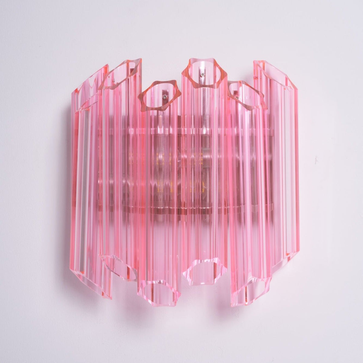Pink Palermo Glass Wall Sconce – Hand-Blown Murano Style Blush Wall Light