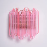 Pink Palermo Glass Wall Sconce – Hand-Blown Murano Style Blush Wall Light
