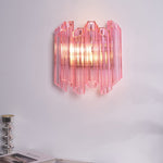 Pink Palermo Glass Wall Sconce – Hand-Blown Murano Style Blush Wall Light