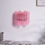 Pink Palermo Glass Wall Sconce – Hand-Blown Murano Style Blush Wall Light